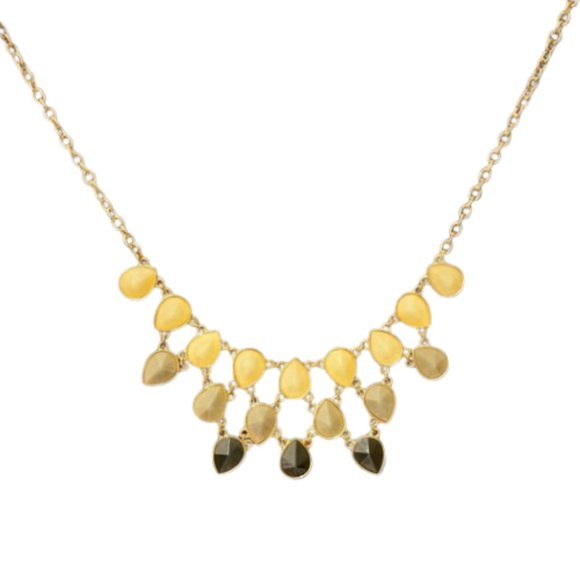 Anthropologie Chandelier Pendant Necklace Neutral Tones Gold Chain ONE SIZE NEW! - Picture 3 of 11
